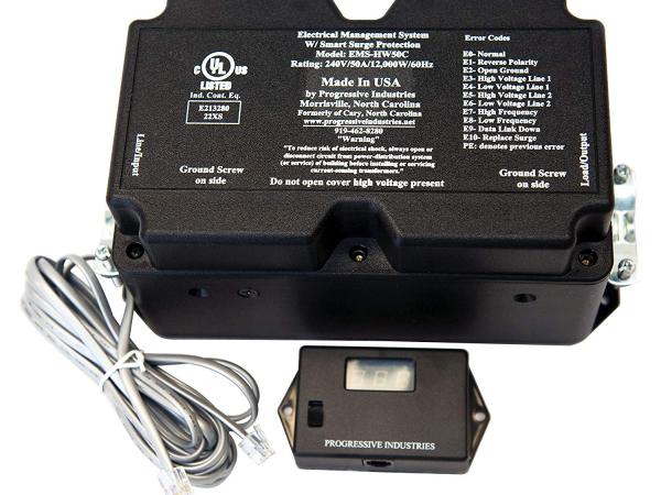 Progressive Industries HW50C Hardwired EMS Surge & Electrical Protection- 50 Amps
